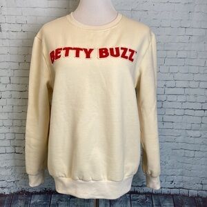 Betty Buzz Women’s Crewneck Sweatshirt Sz M Cozy Comfy Blake Lively Gossip Girl